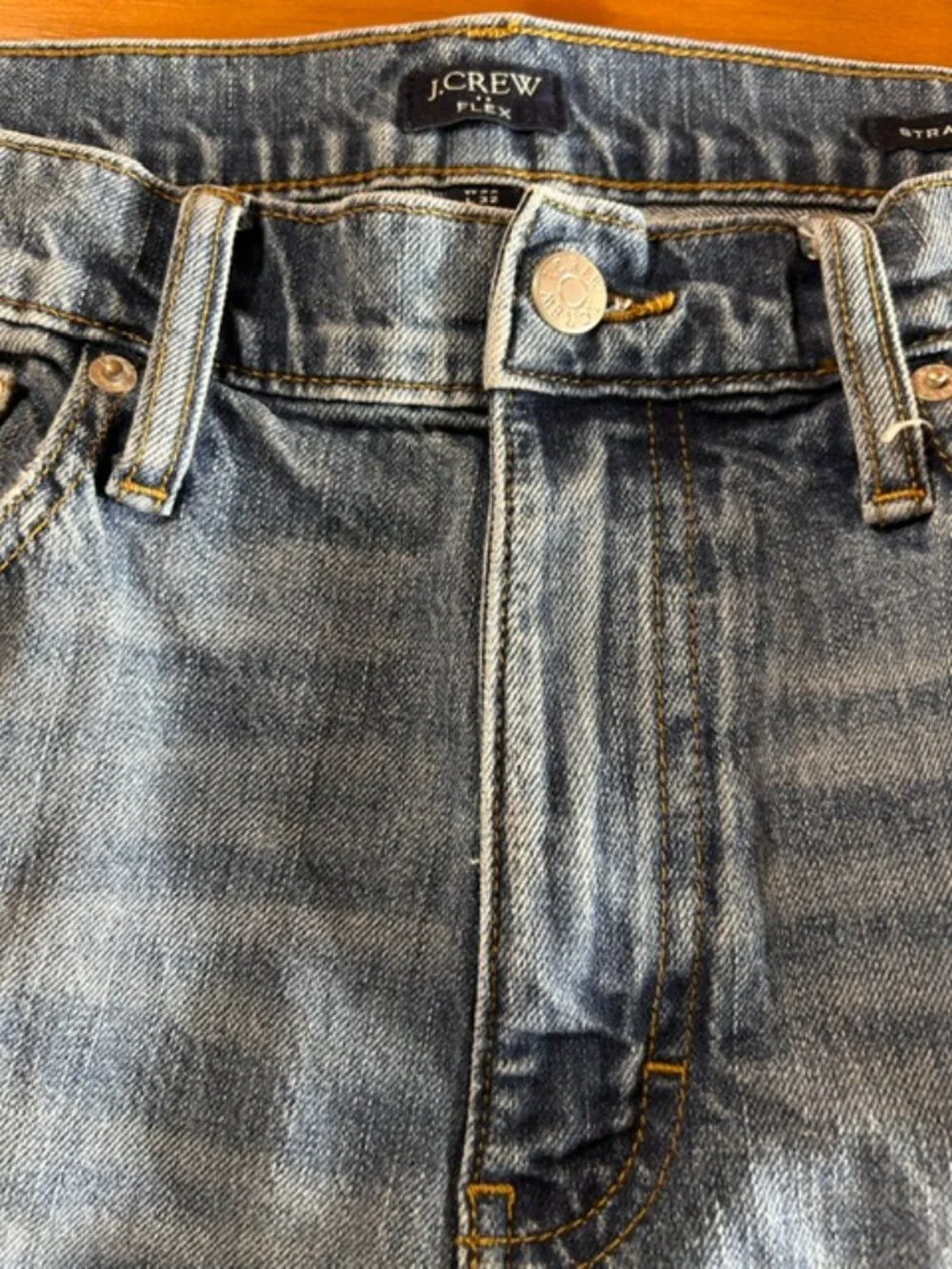 J.Crew Flex Jeans Mens Sz 32/32 Blue Medium Wash Straight Leg Casual Denim